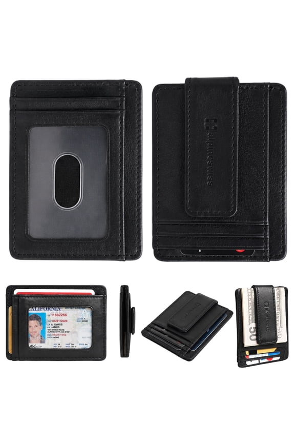 Mens RFID Safe Magnetic Money Clip Wallet Slim Front Pocket Wallet