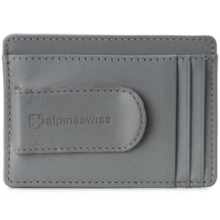 Alpine Swiss Men's RFID Leather Money Clip