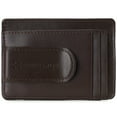 thumbnail image 1 of Alpine Swiss Mens RFID Money Clip Leather Minimalist Wallet Card Case ID Window, 1 of 8