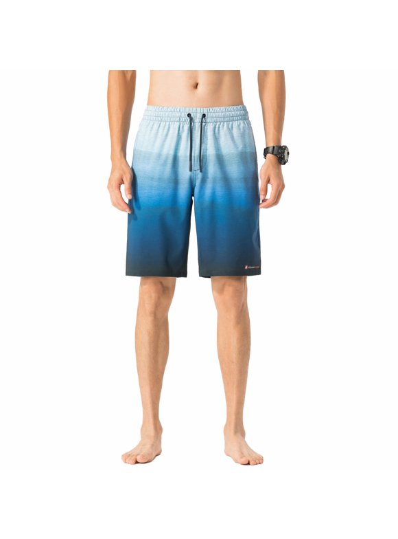 Mens Swim Shorts Beach Trunks Boardshorts Volley Shorts Quick Dry Swimwear Blue BoardShort Medium