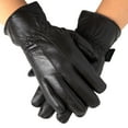 thumbnail image 1 of Alpine Swiss Mens Touch Screen Gloves Leather Thermal Lined Phone Texting Gloves, 1 of 7
