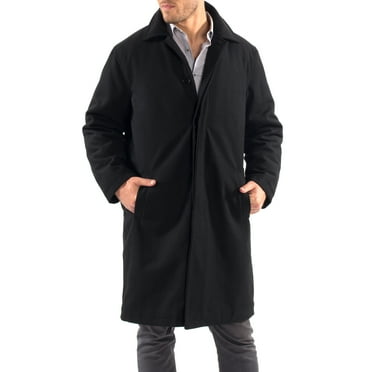Alpine Swiss Mens Zach Knee Length Jacket Top Coat Trench Wool Blend Overcoat