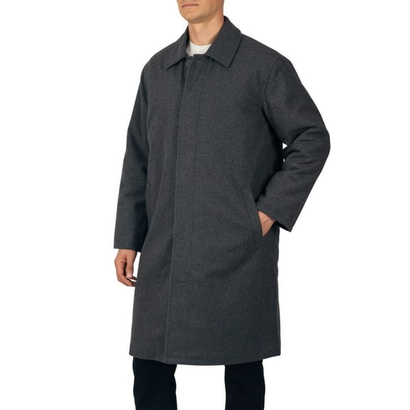 Alpine Swiss Mens Zach Knee Length Jacket Top Coat Trench Wool Blend Overcoat