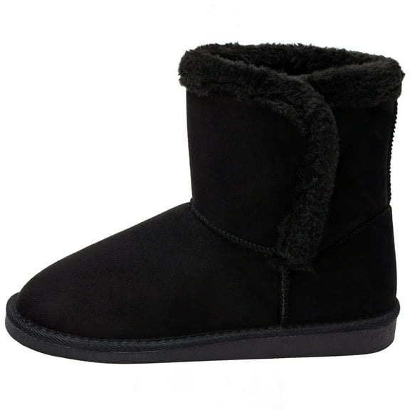 Alpine Swiss Mindy Women’s Winter Boots | Short Faux Shearling Boot | Warm Comfortable Micro Suede | Anti-Slip Sole | Stylish Fall & Winter Footwear