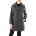 thumbnail image 1 of Alpine Swiss Norah Womens Wool Blend Peacoat Runs Large Classic Double Breasted Winter Coat Long Pea Coat Jacket GRY 2XL, 1 of 7