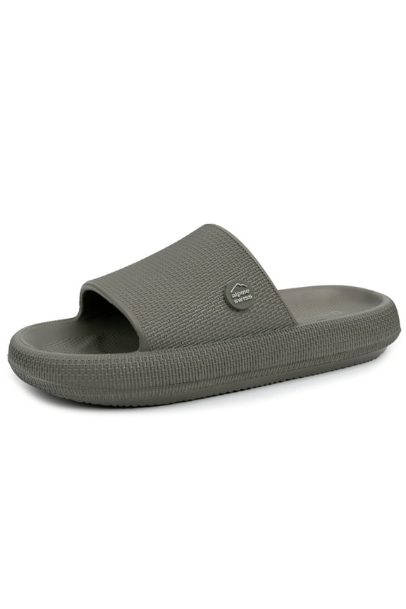 Omar Mens Slides Pillow Slippers Ultra Cushioned Cloud Slide Sandal