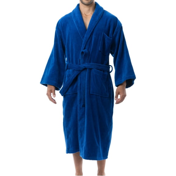 Alpine Swiss Pure Cotton Men Terry Cloth Bathrobe Super Absorbent Hotel Spa Robe