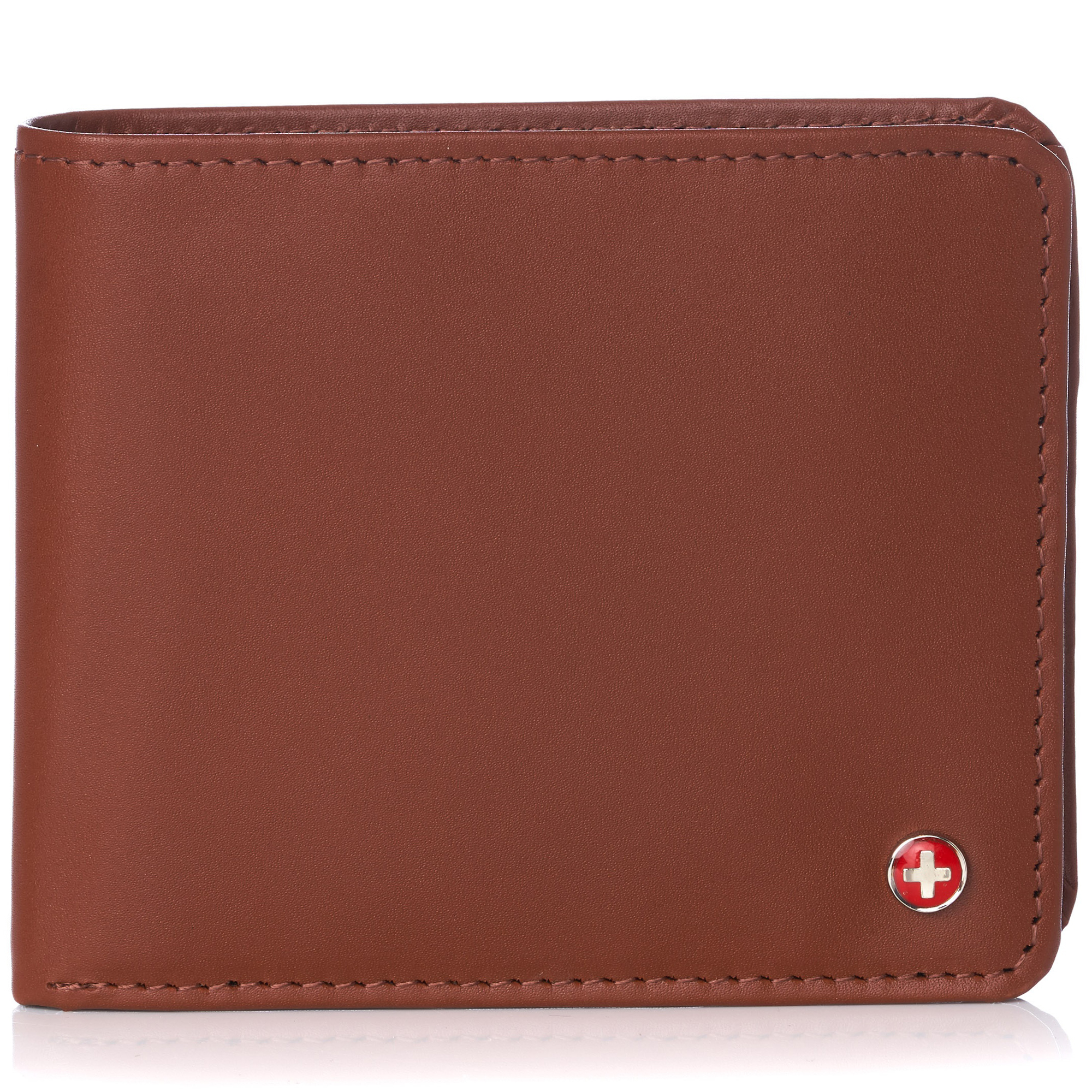 Alpine Swiss RFID Mens Wallet Deluxe Capacity Passcase Bifold Two Bill Sections - image 1 of 3