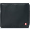 thumbnail image 1 of Alpine Swiss RFID Safe Mens Leather Wallet Deluxe Capacity Coin Pocket Bifold, 1 of 5