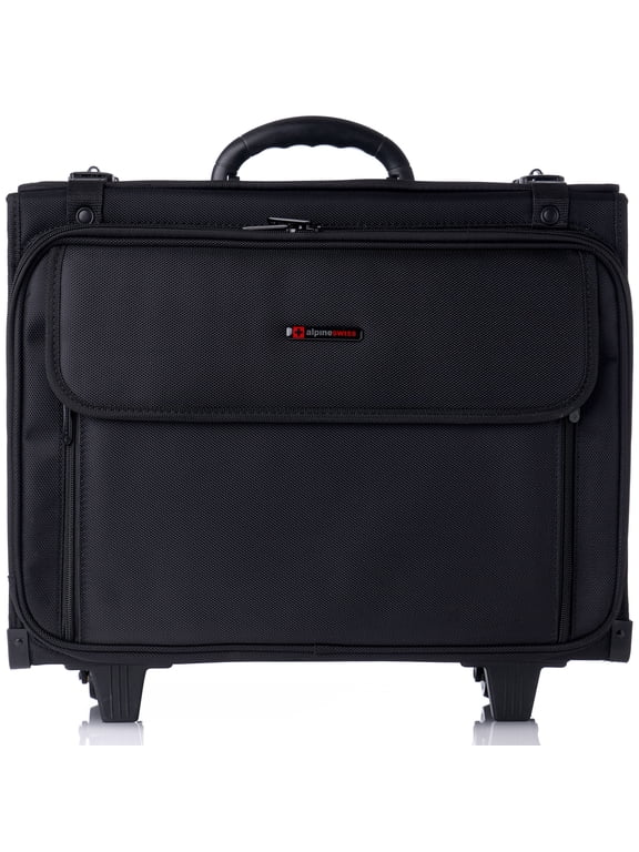 Rolling Briefcase Laptop Bag For Men Women Hard Side Catalog Case Wheels Legal Dividers Lawyer Attache Case Carry-On Business Travel Bag