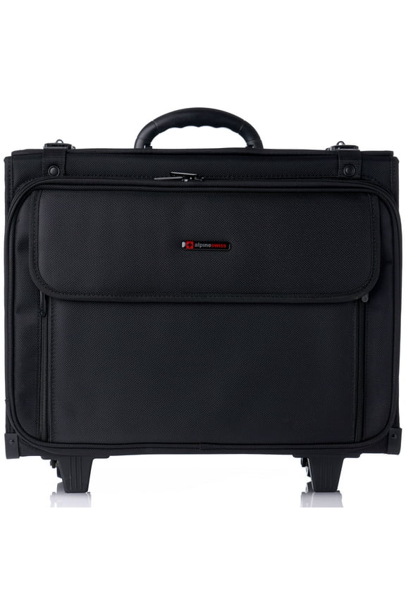 Rolling Briefcase Laptop Bag For Men Women Hard Side Catalog Case Wheels Legal Dividers Lawyer Attache Case Carry-On Business Travel Bag