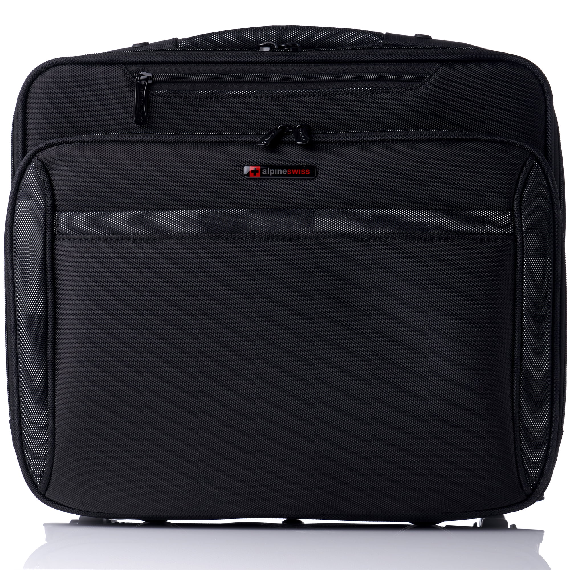 Alpine Swiss Rolling Briefcase Wheeled Overnight Carry on Bag up to 15.6” Laptop