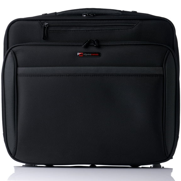 Alpine Swiss Rolling Briefcase Wheeled Overnight Carry on Bag up to 15.6” Laptop