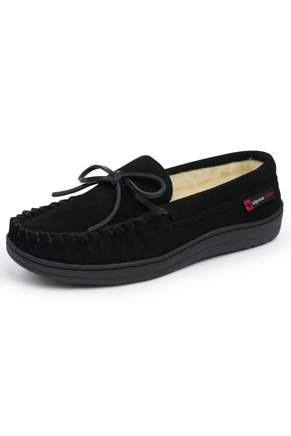 Sabine Women's Genuine Leather Suede Moccasin Slippers House Shoes
