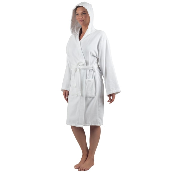 Alpine Swiss Stacy Women Hooded Bathrobe Cotton Terry Cloth Robe for Women Super Absorbent Quick Drying Luxury Hotel Spa Robe