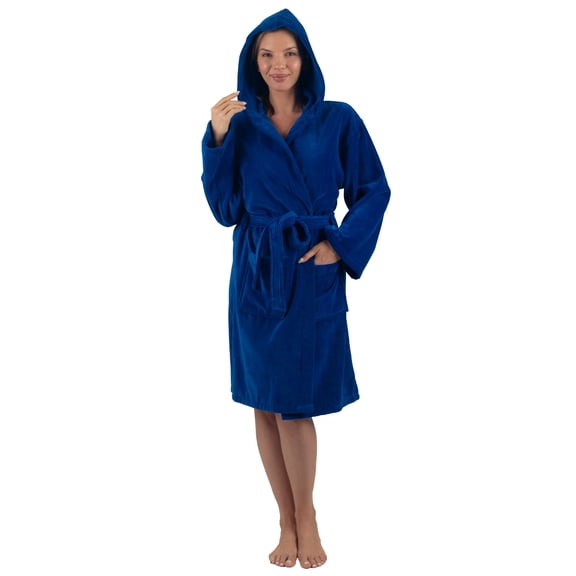 Alpine Swiss Stacy Women Hooded Bathrobe Cotton Terry Cloth Robe for Women Super Absorbent Quick Drying Luxury Hotel Spa Robe