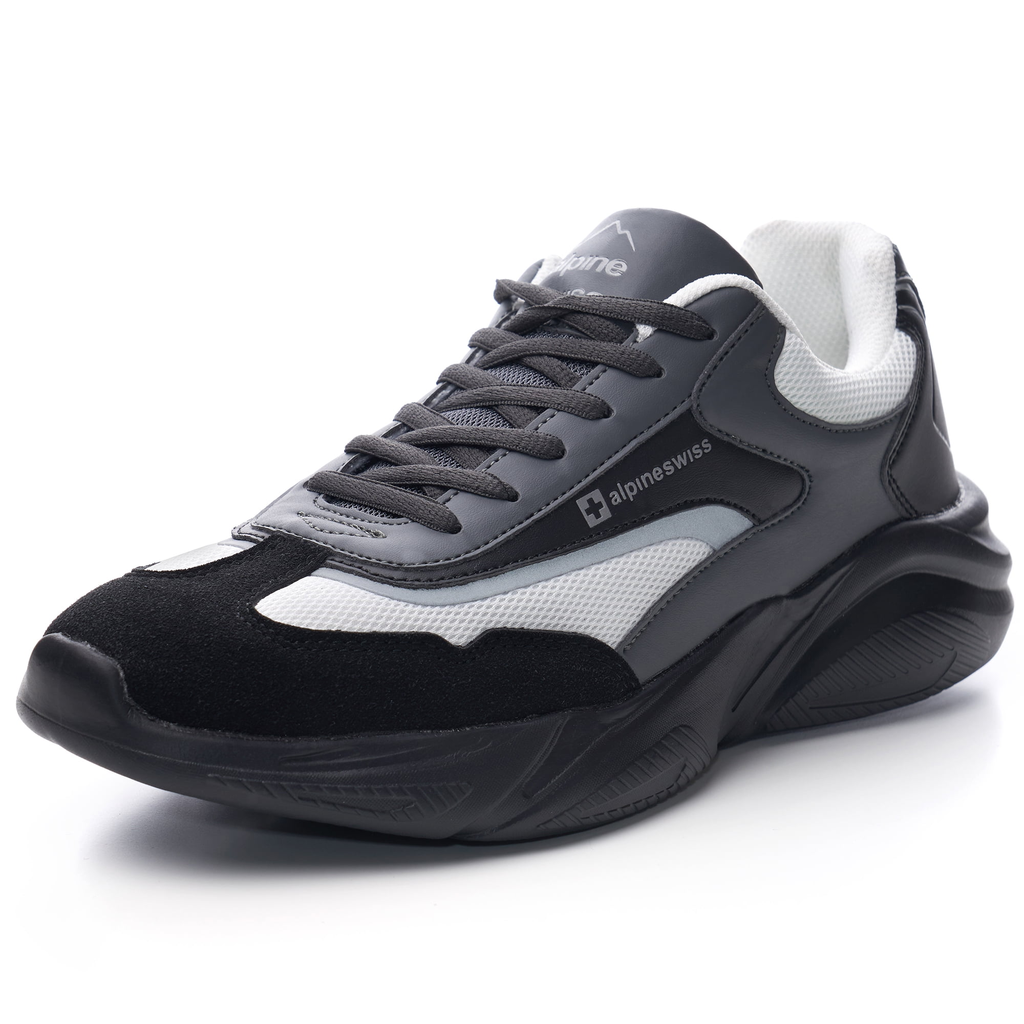 Alpine Swiss Stuart Mens Chunky Sneakers Retro Platform Dad Tennis ...