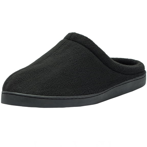 Alpine Swiss Wide Mens Fleece Clog Slippers | Wide Width Slip-On House Shoes with Memory Foam | Cozy Durable Indoor Comfort