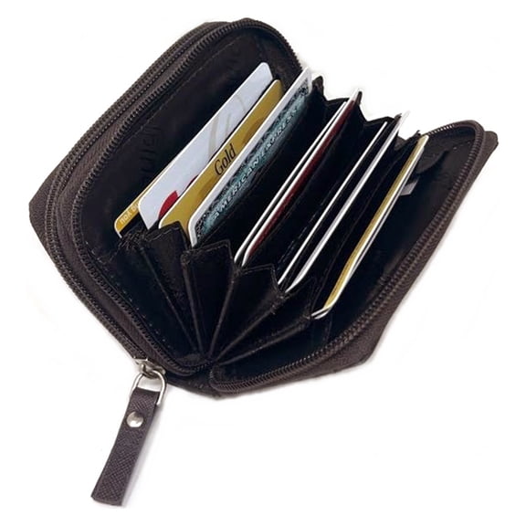 Alpine Swiss Womens Accordion Organizer Wallet Leather Credit Card Case ID