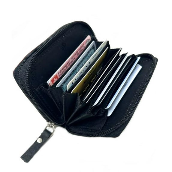 Alpine Swiss Womens Accordion Organizer Wallet Leather Credit Card Case ID