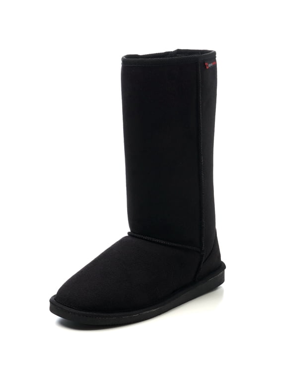 Womens Boot Mid Calf 11.5” Faux Fur Shearling Moccasin Comfort Shoe