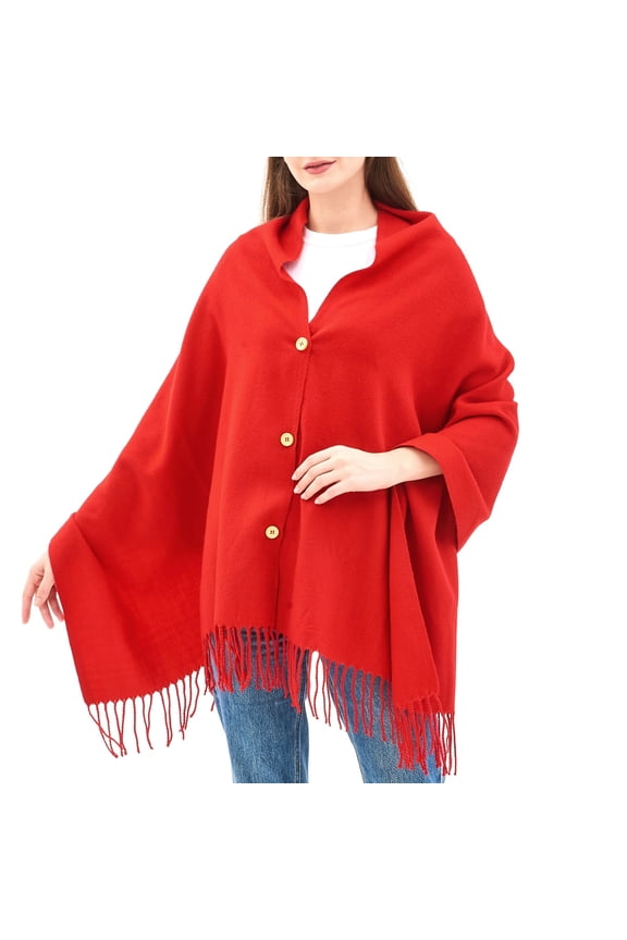 Womens Shawl Evening Wrap Pashmina Large Scarf Fringe Cape Poncho