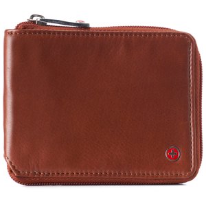 Alpine Swiss Logan Zipper Bifold Wallet, RFID Protected