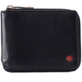 thumbnail image 1 of Alpine Swiss Zipper Bifold Wallet for Men Women RFID Protected Genuine Leather, 1 of 6