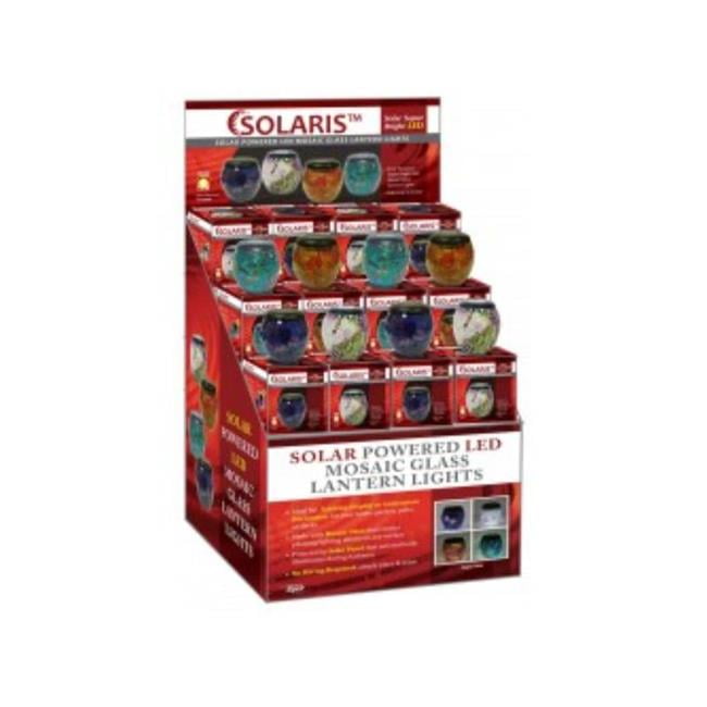 Alpine TUSLC106A Display LED Mosaic Solar Jars, White Box of 12