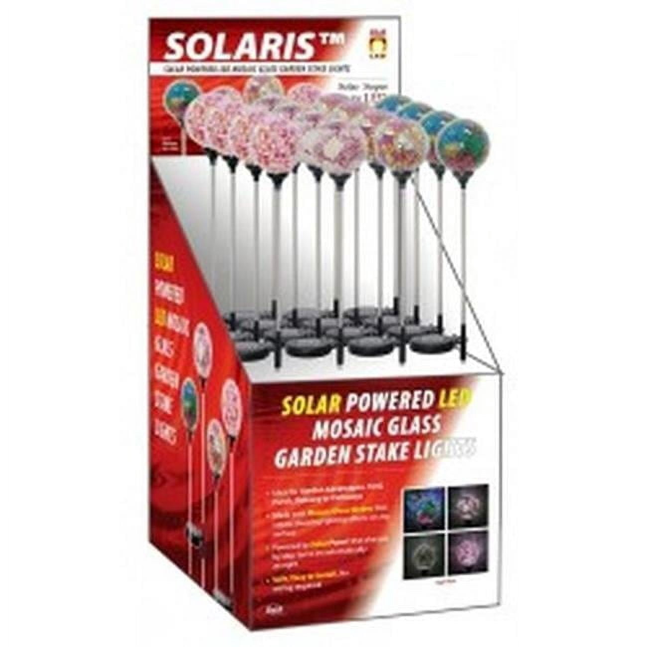 Alpine TUSLC108A White LED Solar Mosaic Globe Stake - Walmart.com