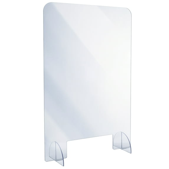 Alpine Table Top Sneeze Guard, Clear Acrylic Sheet, Protective Desk Screen, 24 in x 36 in x 0.18 in