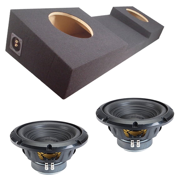 Alpine Truck Box with Console Sealed Dual 10" W10S4 Loaded Subwoofer Sub Box Enclosure 500W RMS 4 Ohm