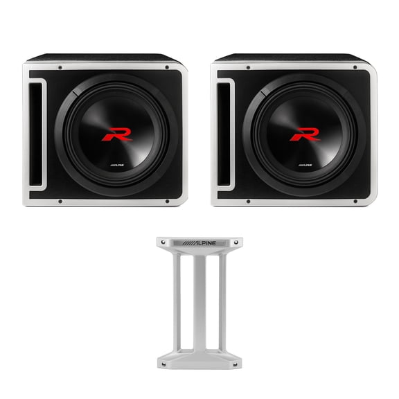 Alpine Two R2-SB12V Next-Gen 12" R-Series Halo Loaded Sub Enclosures with KTX-H12 Link Kit