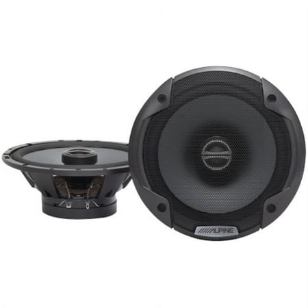 Alpine - 6-1/2" 2-Way Coaxial Car Speakers with Polypropylene Cones (Pair) - Black