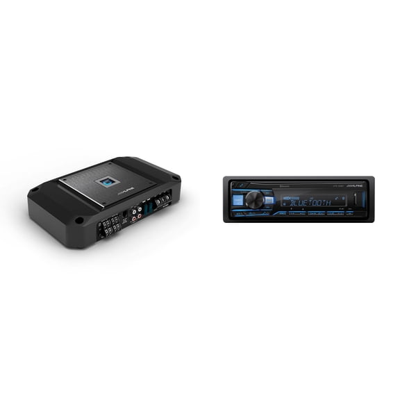 Alpine UTE-63BT Single Din Mech-Less Receiver w/ R2-A60F R-Series 4 Channel Amplifer