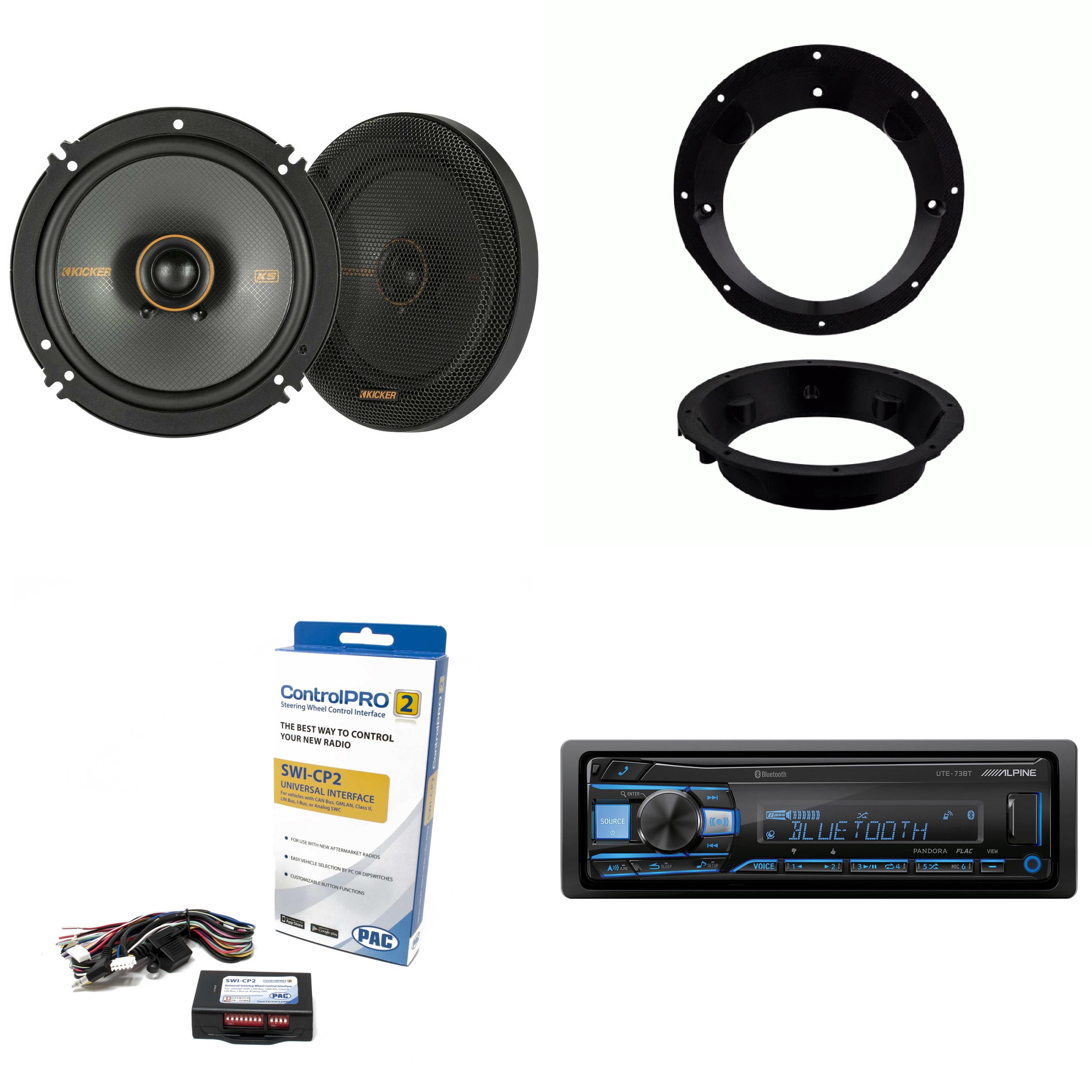 Alpine UTE-73BT Bluetooth Receiver & Handle Bar Control Interface ...