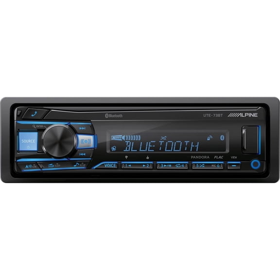 Alpine UTE-73BT Car Stereo Single DIN Digital Media USB AUX Radio Receiver New
