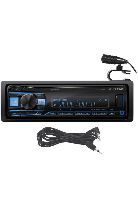 UTE-73BT Digital Media Bluetooth Car Stereo Receiver w/USB+ Absolute AUX Cable