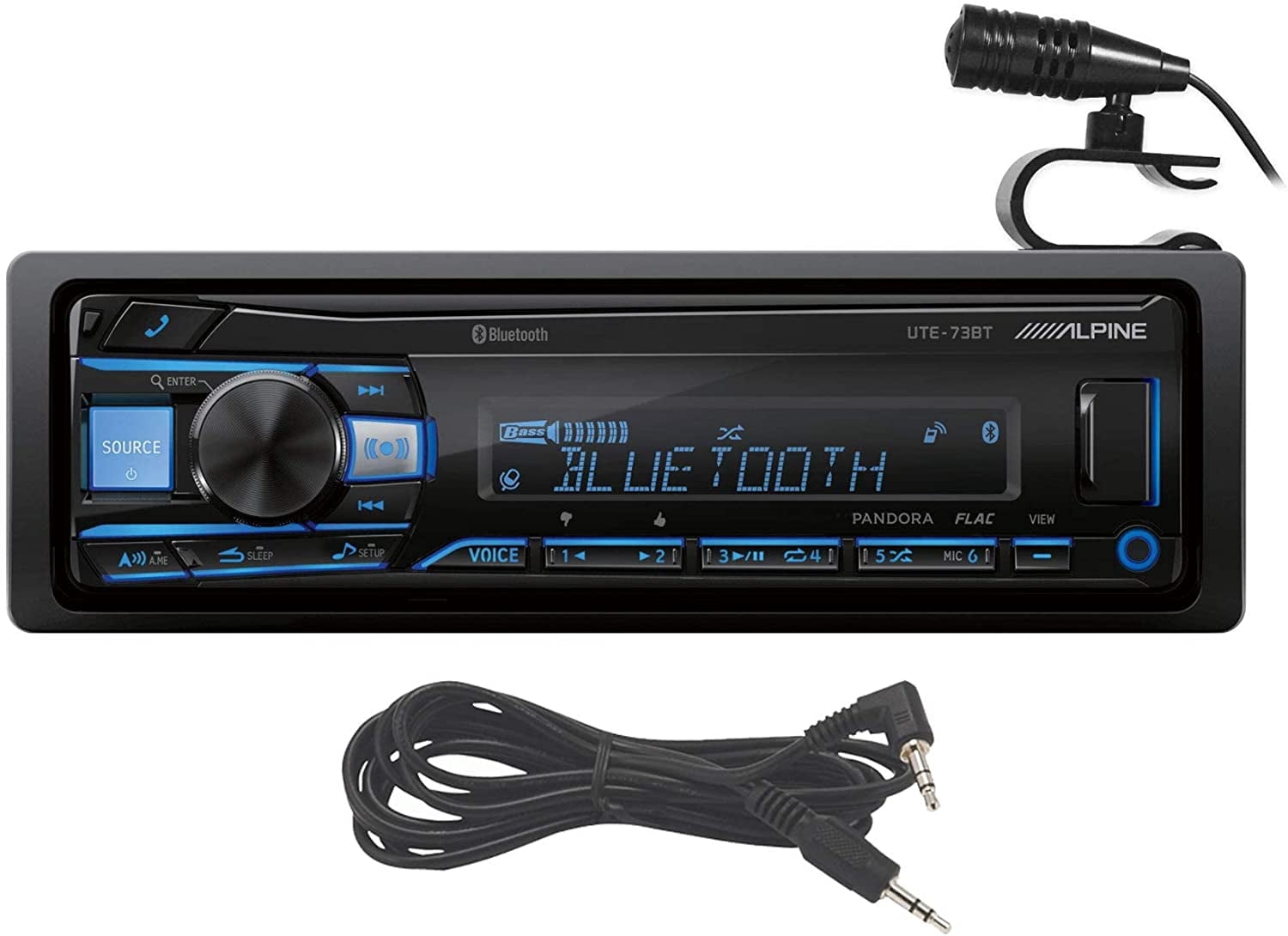 Alpine UTE-73BT Digital Media Bluetooth Car Stereo Receiver w/USB+