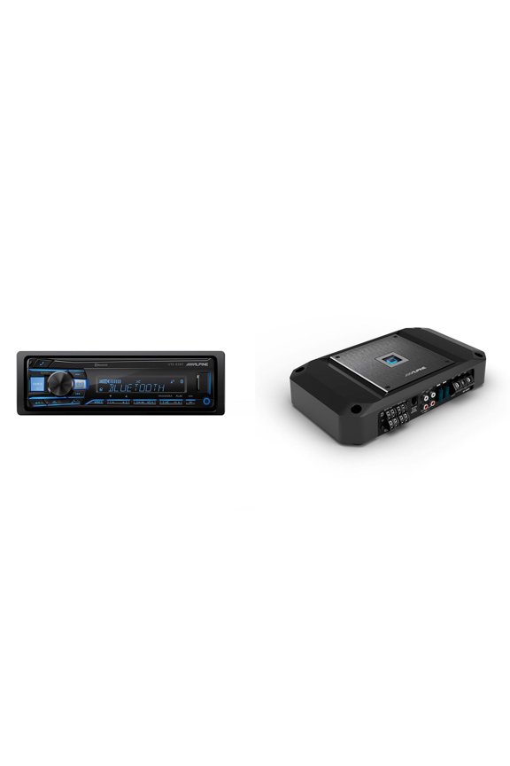 UTE-83BT Single Din Mech-Less Receiver w/ R2-A60F R-Series 4 Channel Amplifer