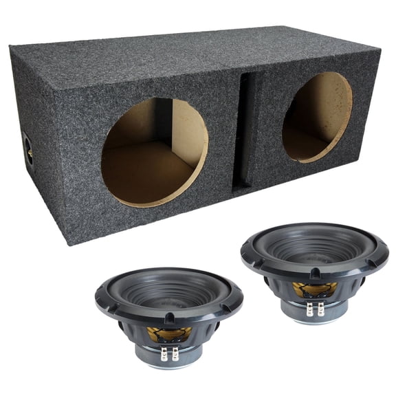 Alpine Universal Ported Dual 10" W10S4 Loaded Subwoofer Sub Box Enclosure 500W RMS 4 Ohm