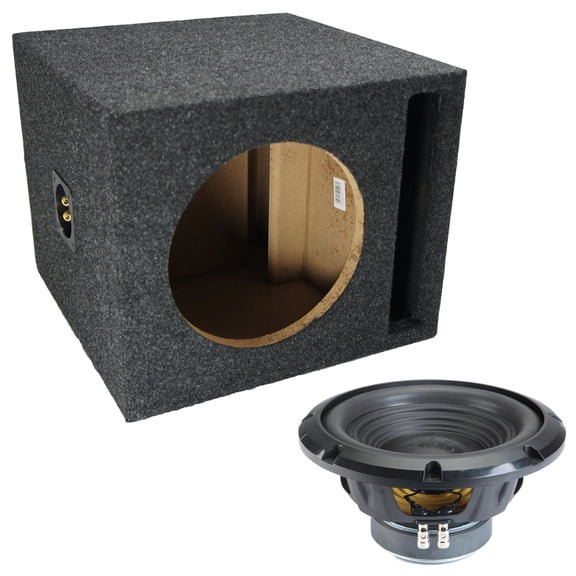 Alpine Universal SPL Bass Labyrinth Ported Single 10" W10S4 Loaded Subwoofer Sub Box Enclosure 250W RMS 4 Ohm
