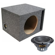 Alpine Universal Vented Single 10" W10S4 Loaded Subwoofer Sub Box Enclosure 250W RMS 4 Ohm