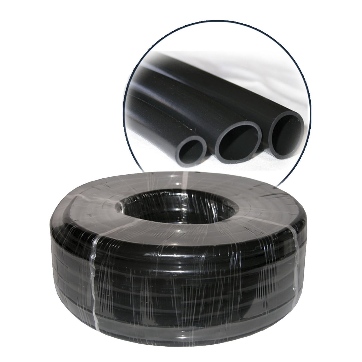Alpine Corporation 1-1/4 in. I.D. x 1-1/2 in. O.D. x 50 ft. Black Flexible Vinyl Tubing