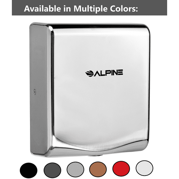 Alpine Willow Commercial Hand Dryer, Automatic, High Speed, Electric, Chrome