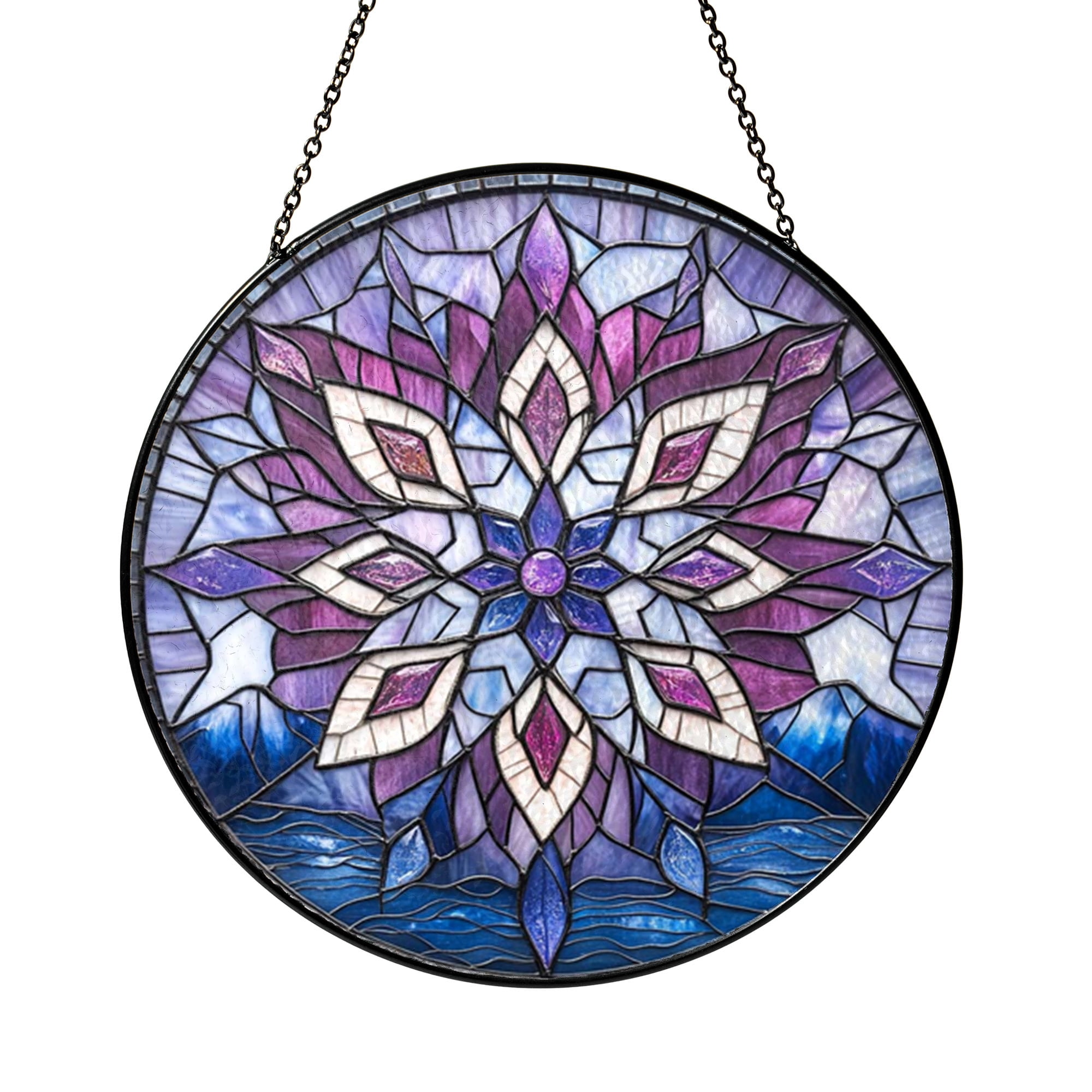 Alpine Winter Window Art – Faux Stained Glass - Walmart.com