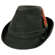 Alpine Wool Felt Fedora Hat - XXL - Moss