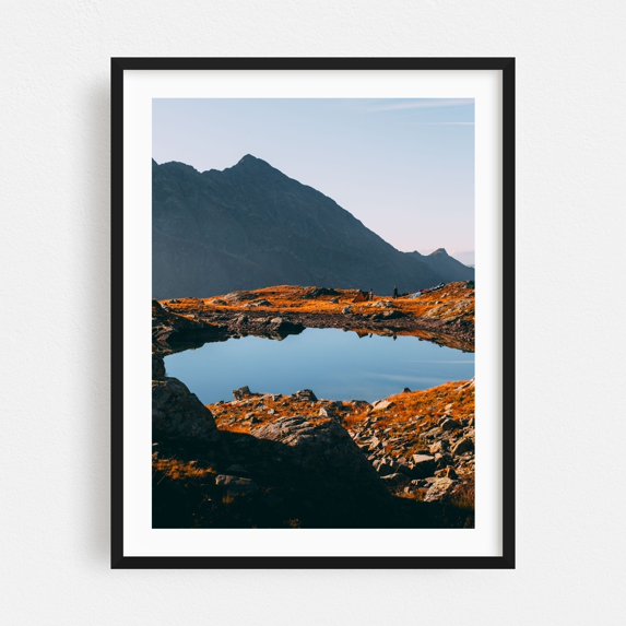 Alpine camping - Rohrmoos-Untertal Steiermark Österreich Photography Black Framed Wall Art Print 16 x 20 inches