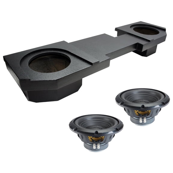 Alpine fits 02-18 Dodge Ram Quad Crew Sealed Dual 10" W10S4 Loaded Subwoofer Sub Box Enclosure Rhino Coated 500W RMS 4 Ohm