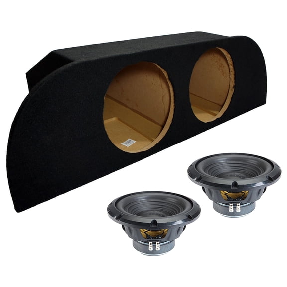 Alpine fits 03-08 Nissan 350Z Sealed Dual 10" W10S4 Loaded Subwoofer Sub Box Enclosure with Amp Rack 500W RMS 4 Ohm